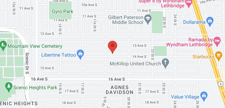 map of 1819 14 Avenue S